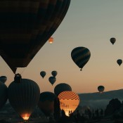 Enjoy a magical hot air balloonride over Cappadocia’s fairy chimneys at sunrise, book now for an unforgettable adventure in the skies of Turkey